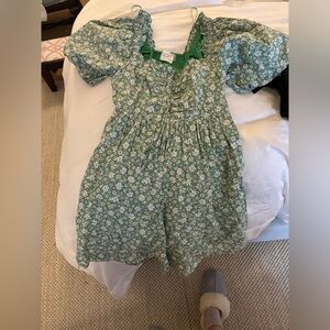 Hyacinth House By Tuckernuck Green Floral Emmaline Mini Dress